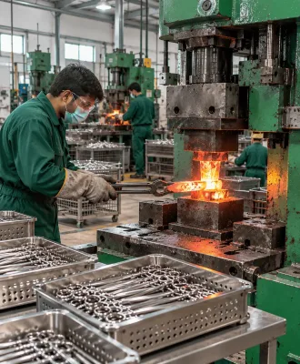 Industrial Forging Press in Action (1)